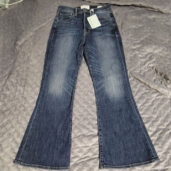 NWT Frame Denim Sz26 Le Crop Flare Sunrise Park Jeans - Picture 2 of 7